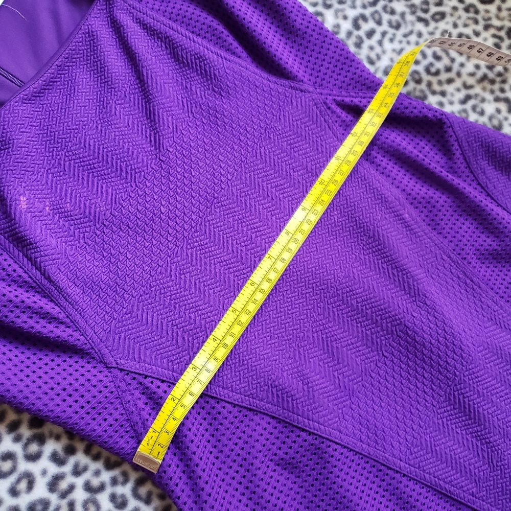 Cache Primary Solid Purple Structured Textured Fo… - image 7